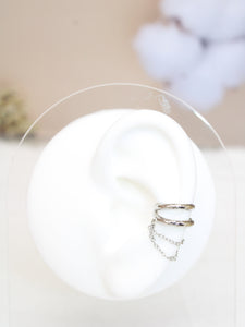 Ear cuff Léo argenté